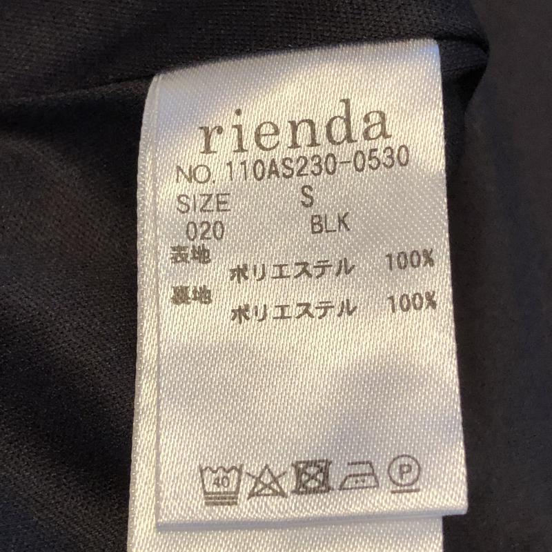 リエンダ rienda シャツ、ブラウス 半袖 ノースリーブ S 無地 黒 / ブラック / レディース USED 古着 中古 10014857