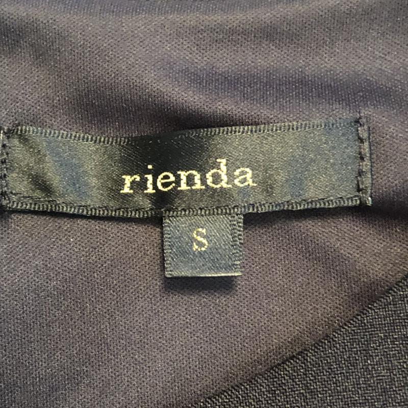 リエンダ rienda シャツ、ブラウス 半袖 ノースリーブ S 無地 黒 / ブラック / レディース USED 古着 中古 10014857