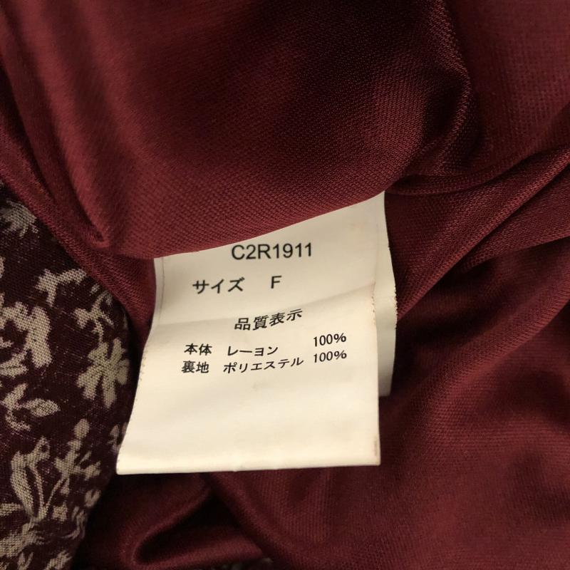 クリスプ Crisp ワンピース ロングスカート FREE 総柄 X 花柄 茶 / ブラウン / X ベージュ / ベージュ / レディース USED 古着 中古 10014889