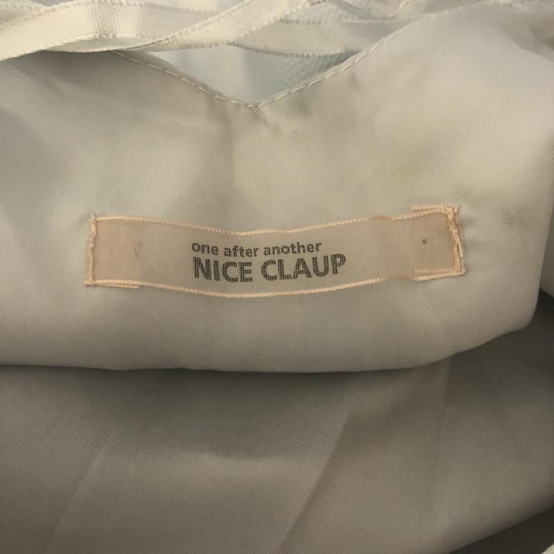 ナイスクラップ NICE CLAUP ワンピース ひざ丈スカート FREE 総柄 X 花柄 青 / ブルー / X 白 / ホワイト / X 黄 / イエロー / X 緑 / グリーン / レディース USED 古着 中古 10014891