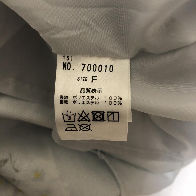ナイスクラップ NICE CLAUP ワンピース ひざ丈スカート FREE 総柄 X 花柄 青 / ブルー / X 白 / ホワイト / X 黄 / イエロー / X 緑 / グリーン / レディース USED 古着 中古 10014891