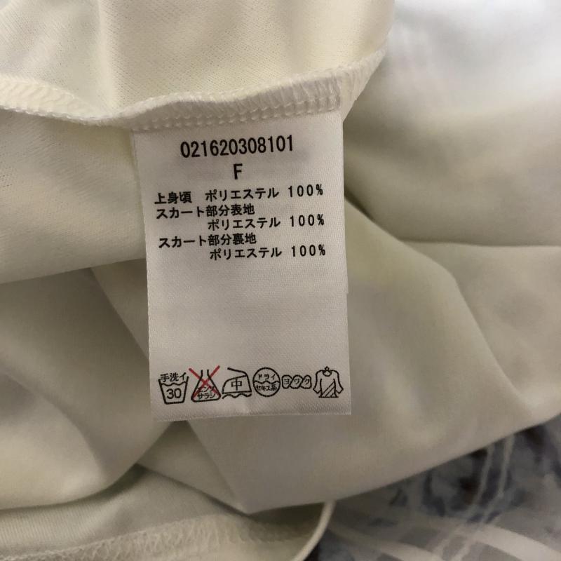 ダズリン dazzlin ワンピース ひざ丈スカート FREE 無地 X チェック X 花柄 白 / ホワイト / X 青 / ブルー / レディース USED 古着 中古 10014897