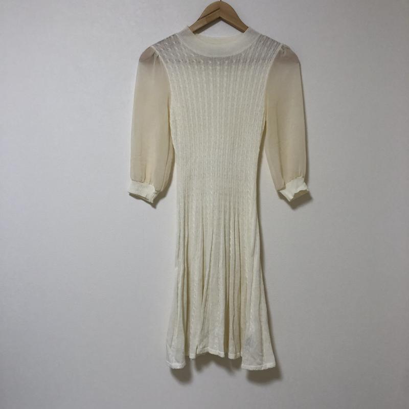 ダズリン dazzlin ワンピース ひざ丈スカート FREE 無地 白 / ホワイト / レディース USED 古着 中古 10014898