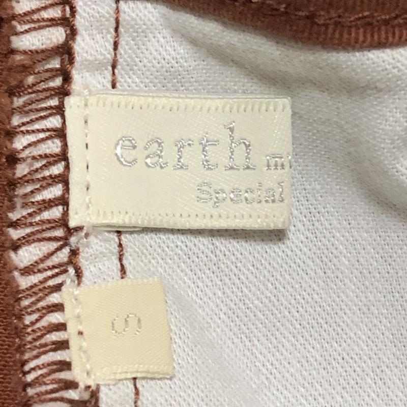 アースミュージックアンドエコロジー earth music&ecology スカート ひざ丈スカート S 無地 茶 / ブラウン / レディース USED 古着 中古 10014918