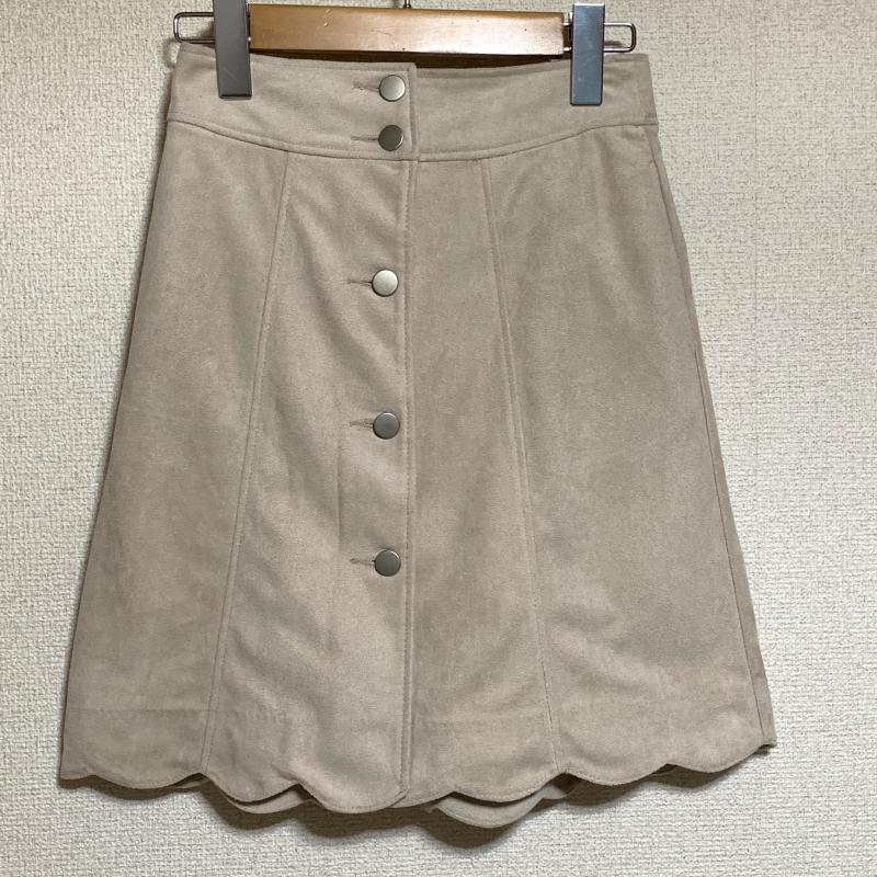 オリーブデオリーブ OLIVE des OLIVE スカート ひざ丈スカート S 無地 ベージュ / ベージュ / レディース USED 古着 中古 10014919