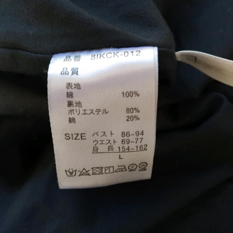 イッカ ikka ワンピース ロングスカート L 無地 黒 / ブラック / レディース USED 古着 中古 10014952
