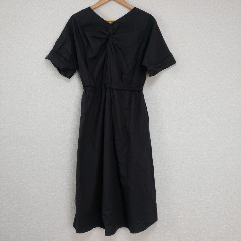 イッカ ikka ワンピース ロングスカート L 無地 黒 / ブラック / レディース USED 古着 中古 10014952