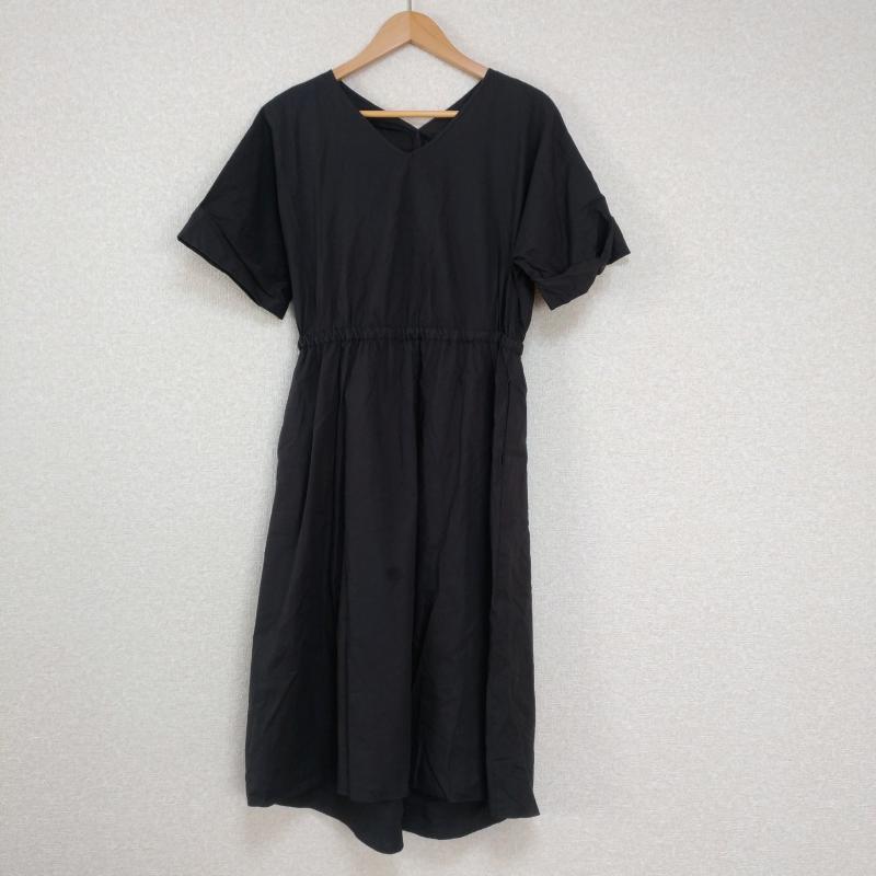 イッカ ikka ワンピース ロングスカート L 無地 黒 / ブラック / レディース USED 古着 中古 10014952
