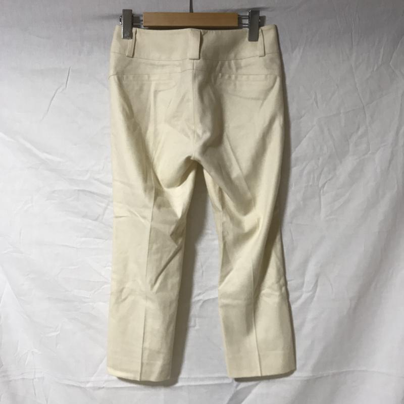 イネド INED パンツ スラックス クロップド丈 7 無地 白 / ホワイト / レディース USED 古着 中古 10014980