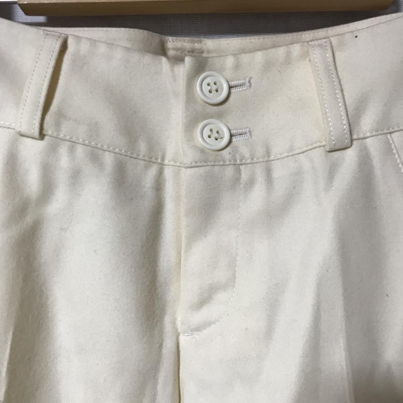 イネド INED パンツ スラックス クロップド丈 7 無地 白 / ホワイト / レディース USED 古着 中古 10014980
