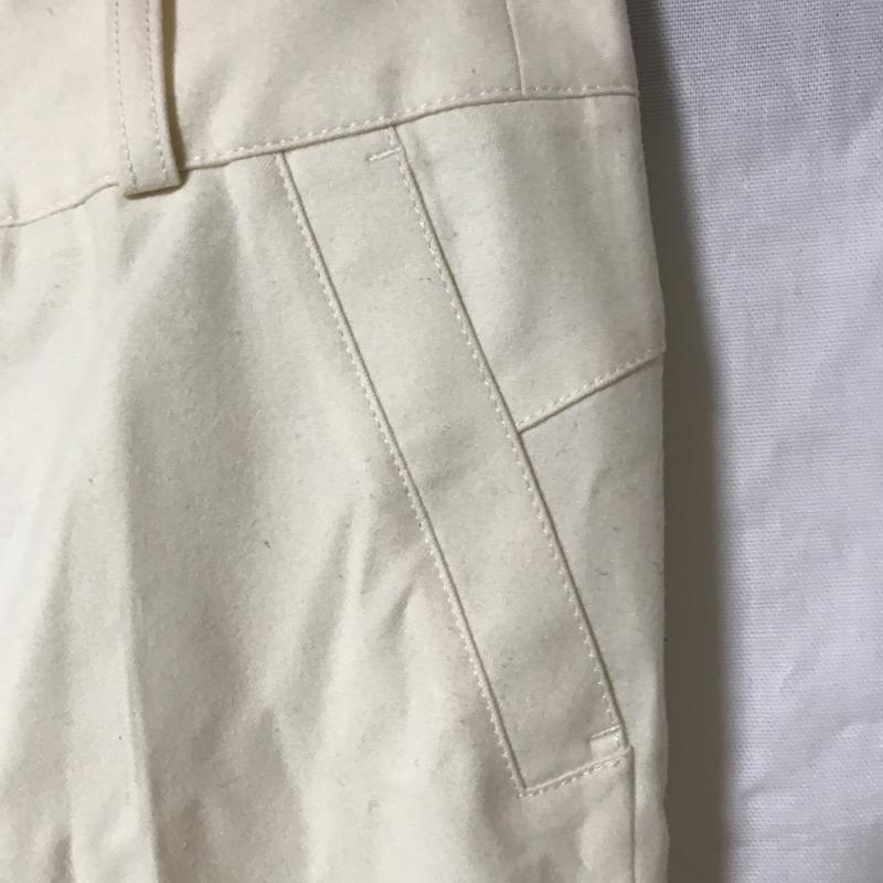 イネド INED パンツ スラックス クロップド丈 7 無地 白 / ホワイト / レディース USED 古着 中古 10014980