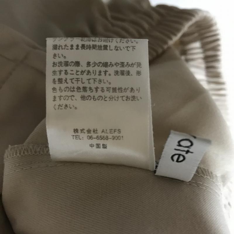 ティティベイト titivate パンツ スラックス FREE 無地 ベージュ / ベージュ / レディース USED 古着 中古 10014987