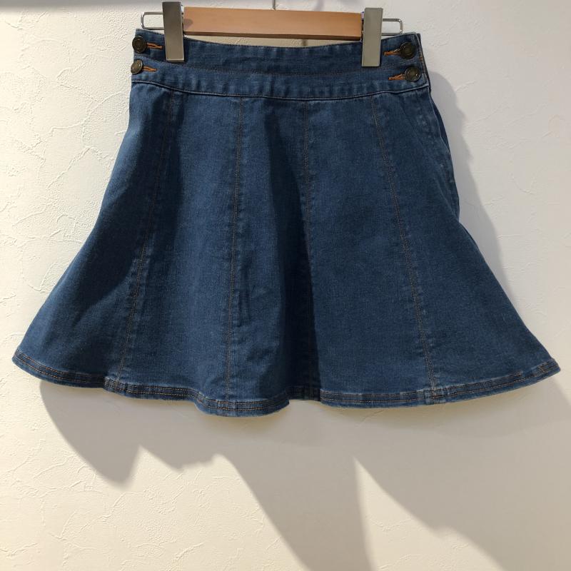 ダズリン dazzlin スカート ミニスカート M 無地 インディゴ / インディゴ / レディース USED 古着 中古 10015011