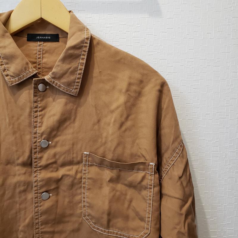 ジーナシス JEANASIS シャツ、ブラウス 長袖 FREE 無地 茶 / ブラウン / レディース USED 古着 中古 10015061
