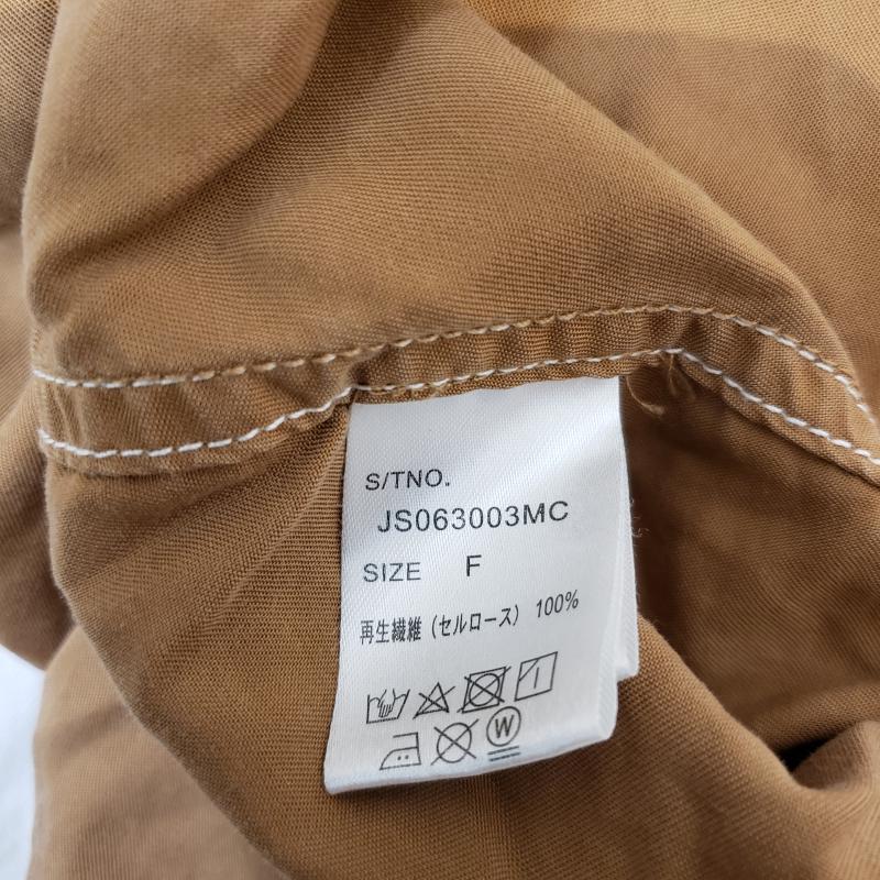 ジーナシス JEANASIS シャツ、ブラウス 長袖 FREE 無地 茶 / ブラウン / レディース USED 古着 中古 10015061
