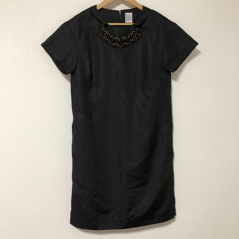 エボニーアイボリー Ebonyivory ワンピース ひざ丈スカート FREE 無地 黒 / ブラック / レディース USED 古着 中古 10015086