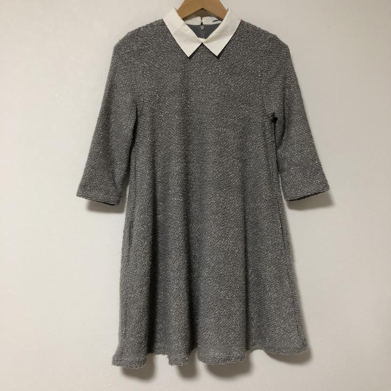 ダズリン dazzlin ワンピース ひざ丈スカート S 無地 灰 / グレー / レディース USED 古着 中古 10015108