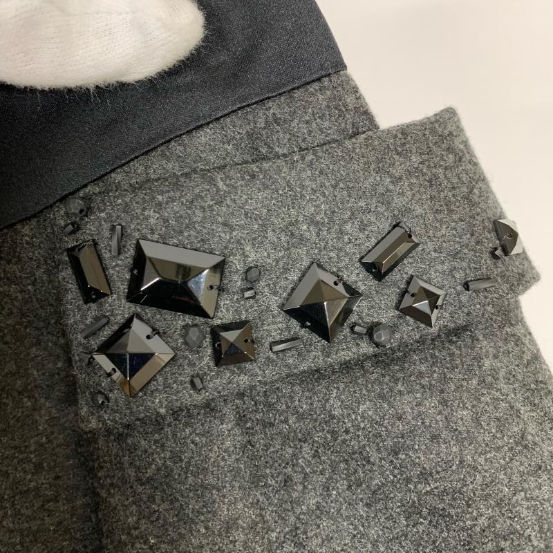フォクシー FOXEY スカート ひざ丈スカート 38 無地 黒 / ブラック / X 灰 / グレー / レディース USED 古着 中古 10015134