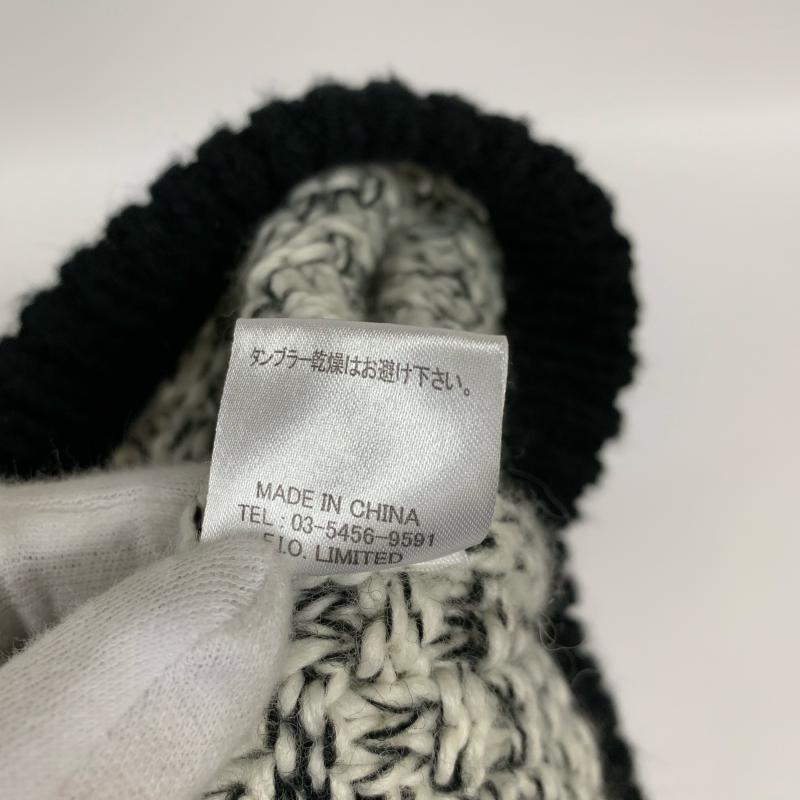 ミスターアティック Mr.attick ニット、セーター 長袖 ウール混ニットセーター M 総柄 X 白 / ホワイト / X 黒 / ブラック / レディース USED 古着 中古 10015144