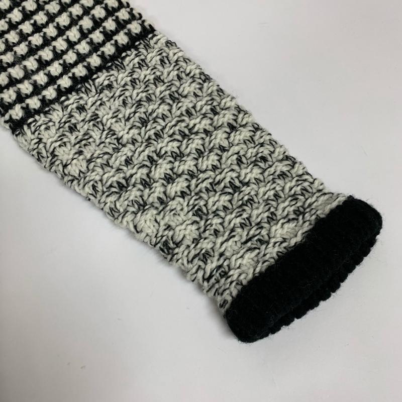 ミスターアティック Mr.attick ニット、セーター 長袖 ウール混ニットセーター M 総柄 X 白 / ホワイト / X 黒 / ブラック / レディース USED 古着 中古 10015144