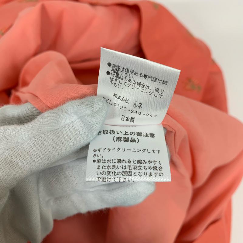 ルネ Rene ワンピース ひざ丈スカート 花柄 刺繍 34 無地 X 刺繍 X 花柄 桃 / ピンク / レディース USED 古着 中古 10015186