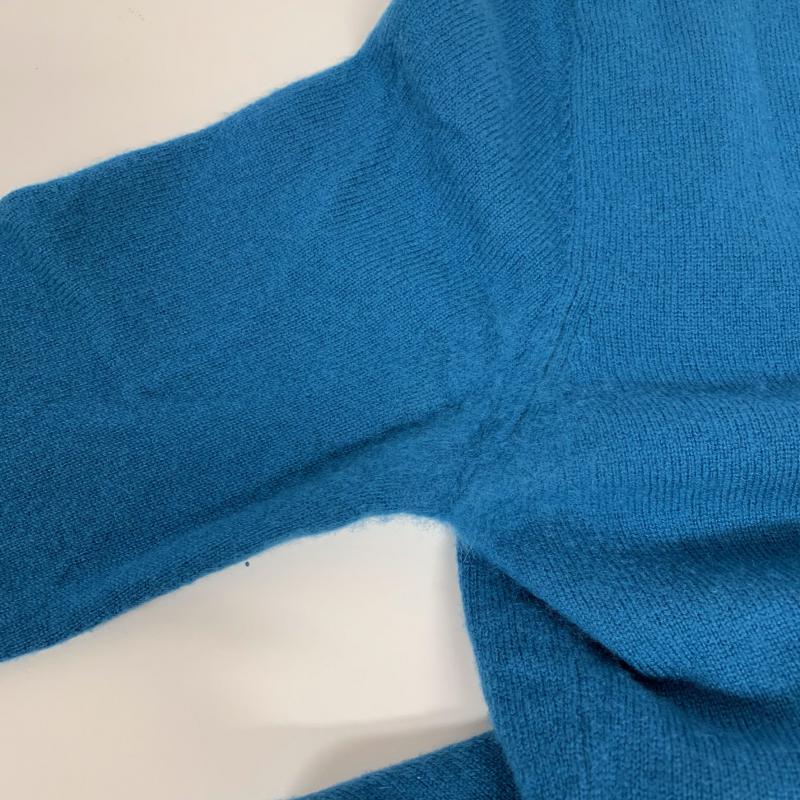 ルシアンペラフィネ Lucien Pellat-Finet ニット、セーター 長袖 スカル 刺繍 スワロ Vネック M 無地 X スカル 青 / ブルー / レディース USED 古着 中古 10015208
