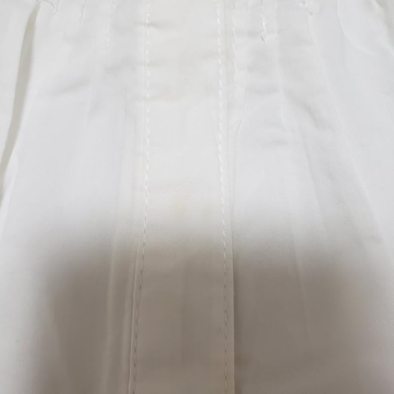 ランズエンド LANDS'END シャツ、ブラウス 長袖 Vネック M 無地 X 白 / ホワイト / レディース USED 古着 中古 10015250