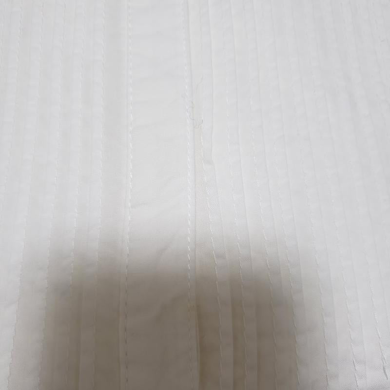 ランズエンド LANDS'END シャツ、ブラウス 長袖 Vネック M 無地 X 白 / ホワイト / レディース USED 古着 中古 10015250