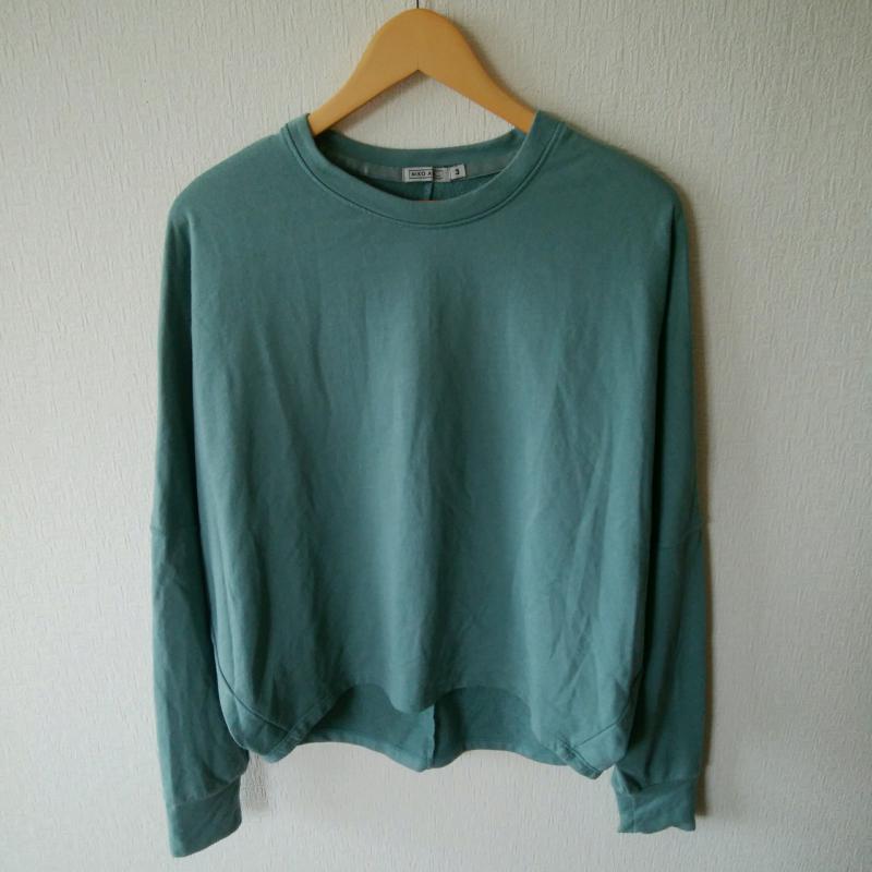 ニコアンド niko and... カットソー 長袖 3 無地 緑 / グリーン / メンズ USED 古着 中古 10015259