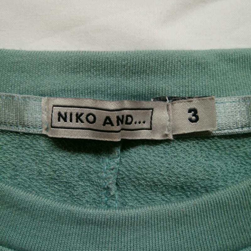 ニコアンド niko and... カットソー 長袖 3 無地 緑 / グリーン / メンズ USED 古着 中古 10015259