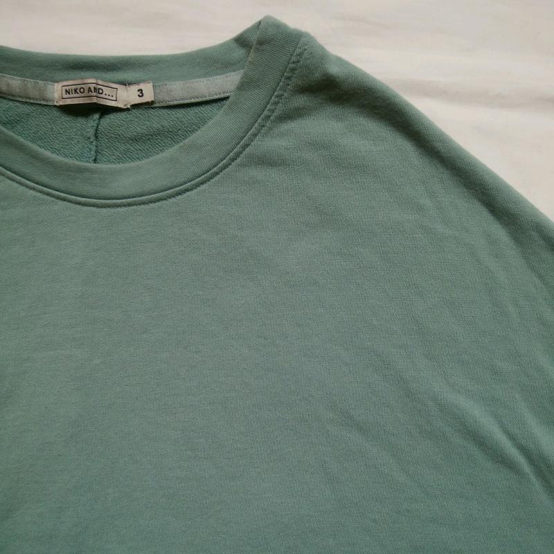 ニコアンド niko and... カットソー 長袖 3 無地 緑 / グリーン / メンズ USED 古着 中古 10015259