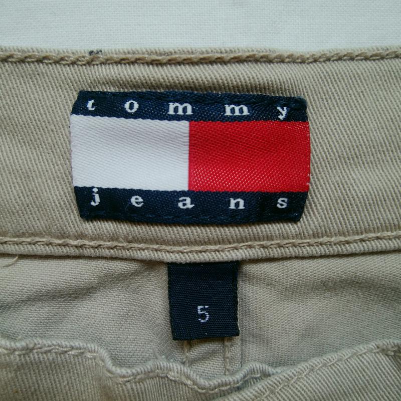 トミー ジーンズ TOMMY JEANS ボトムス ボトムス クロップドパンツ 5 無地 ベージュ / ベージュ / レディース USED 古着 中古 10015266