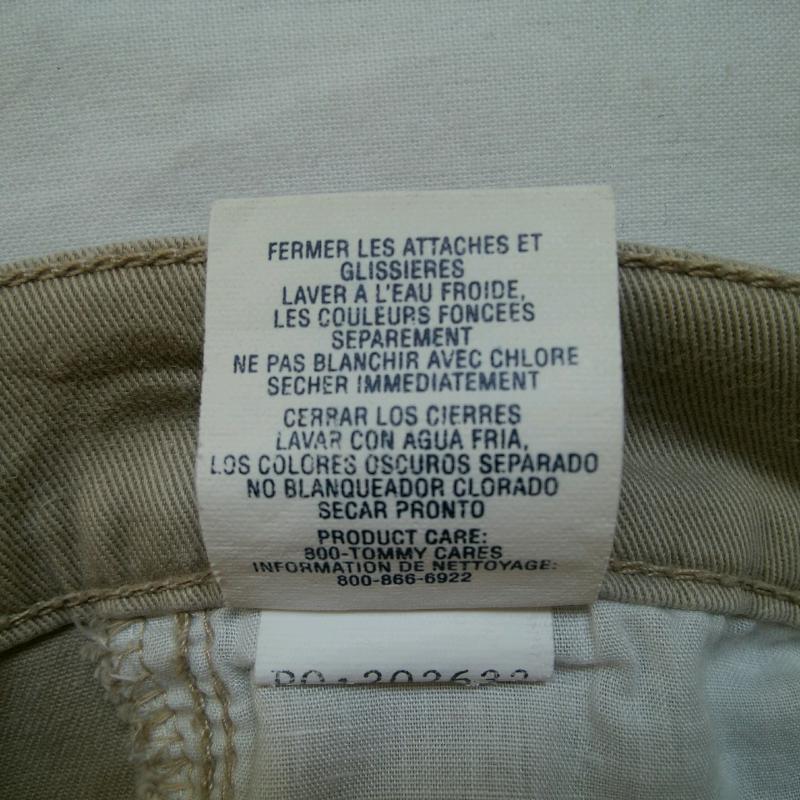 トミー ジーンズ TOMMY JEANS ボトムス ボトムス クロップドパンツ 5 無地 ベージュ / ベージュ / レディース USED 古着 中古 10015266