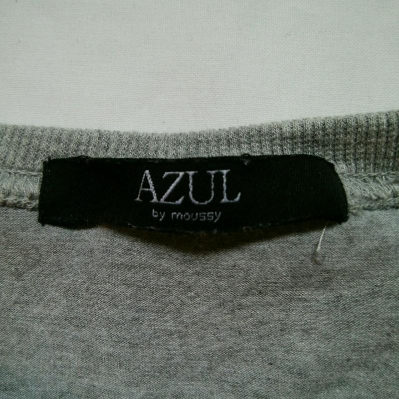 アズールバイマウジー AZUL BY MOUSSY ワンピース ひざ丈スカート L 無地 X ボーダー柄 灰 / グレー / X 紺 / ネイビー / X 白 / ホワイト / レディース USED 古着 中古 10015291