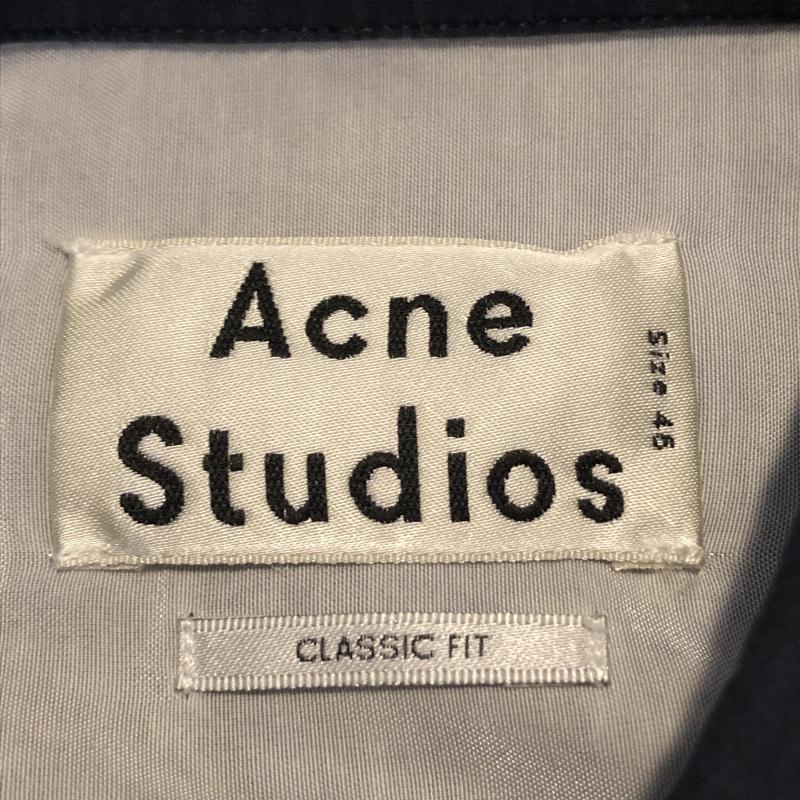 アクネストゥディオズ Acne Studios シャツ、ブラウス 半袖 ボタンダウンシャツ 46 無地 紺 / ネイビー / メンズ USED 古着 中古 10015345
