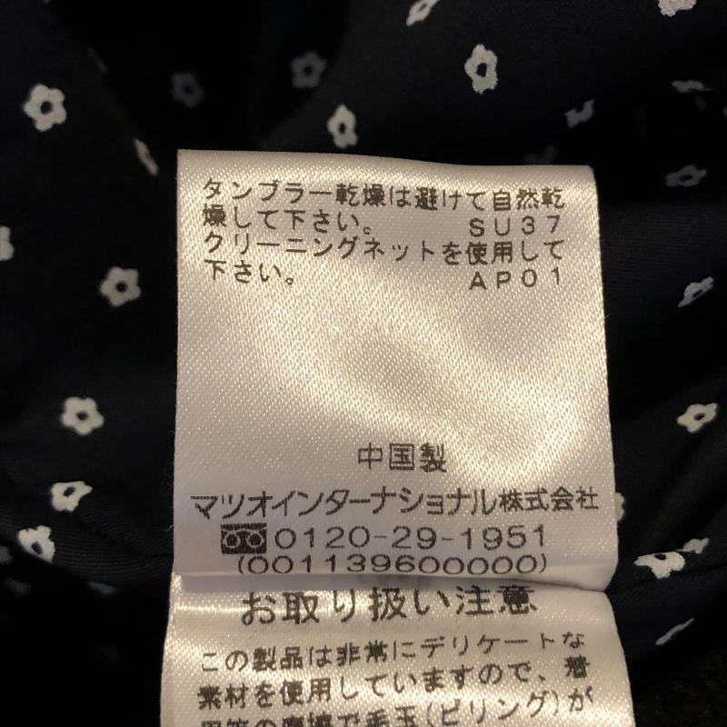 イム i+mu コート コート一般 ウールコート リボン柄 40 総柄 X 黒 / ブラック / X 白 / ホワイト / レディース USED 古着 中古 10015347