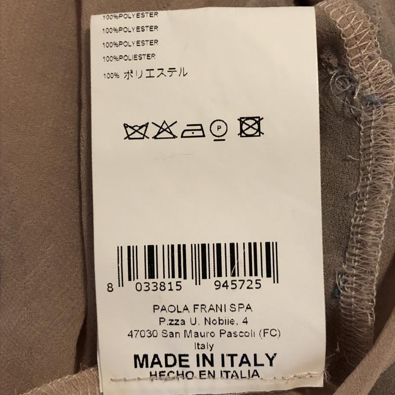 パオラフラーニ PAOLA FRANI カットソー 半袖 シフォン レース ノースリーブカットソー 38 無地 X 花柄 X ベージュ / ベージュ / X 青 / ブルー / レディース USED 古着 中古 10015369