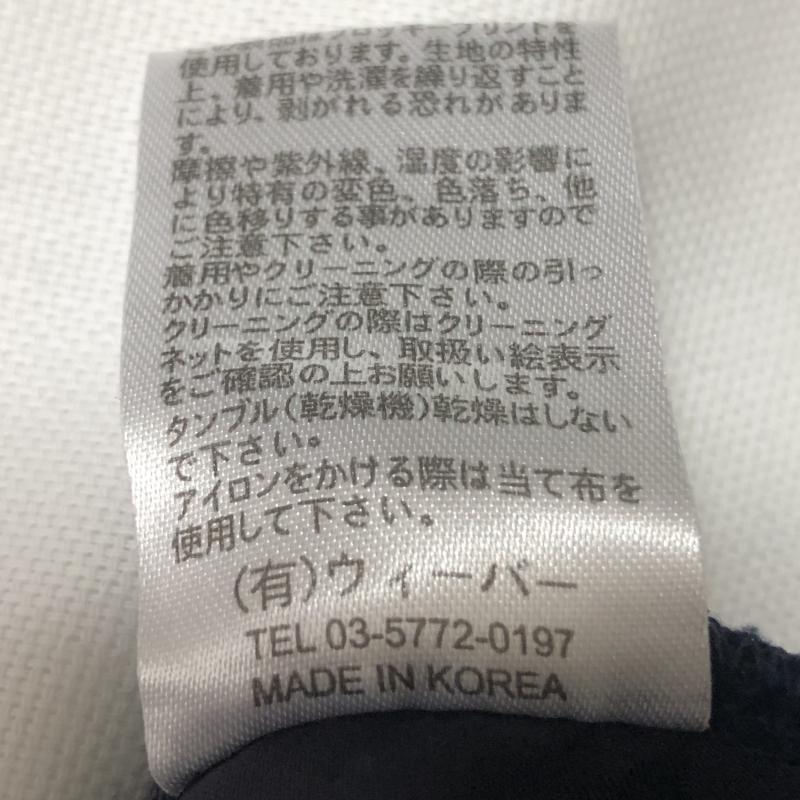 ウィーバー Weaver ワンピース ひざ丈スカート M 刺繍 X 花柄 紺 / ネイビー / レディース USED 古着 中古 10015395