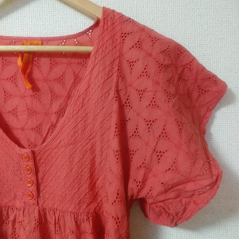 ビーシービージェネレーション BCBGeneration カットソー 半袖 M 花柄 X 刺繍 赤 / レッド / レディース USED 古着 中古 10015431