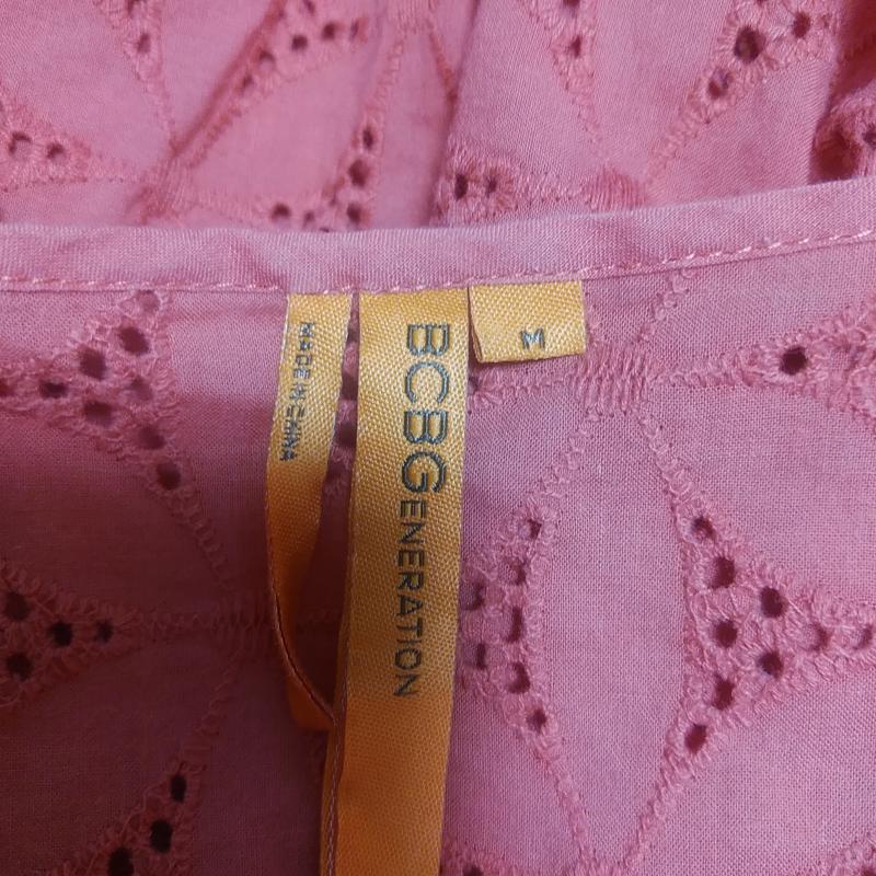 ビーシービージェネレーション BCBGeneration カットソー 半袖 M 花柄 X 刺繍 赤 / レッド / レディース USED 古着 中古 10015431