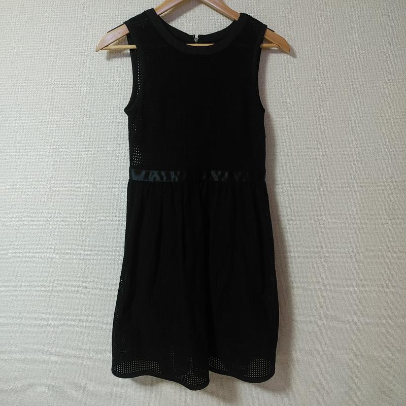 ジルスチュアート JILLSTUART ワンピース ひざ丈スカート 0 チェック 黒 / ブラック / レディース USED 古着 中古 10015444
