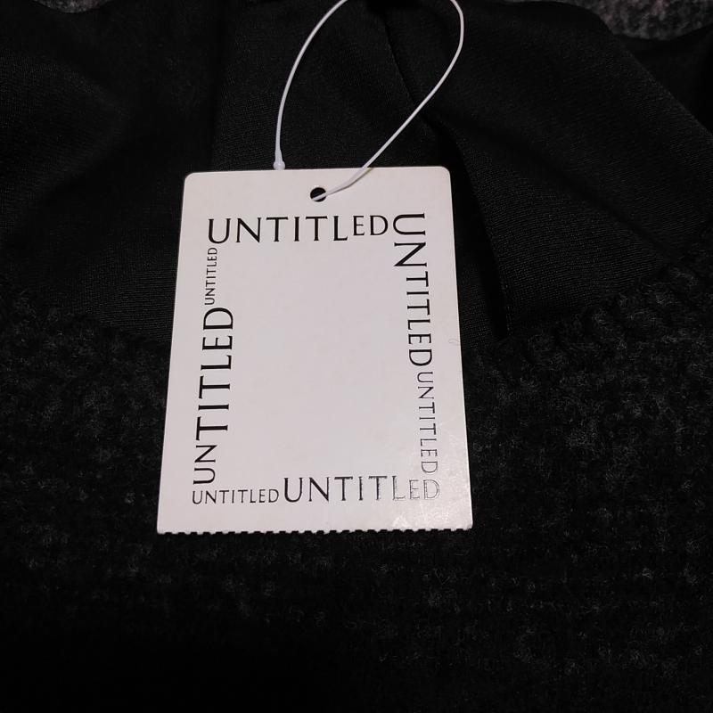 アンタイトル UNTITLED ワンピース ひざ丈スカート 2 黒 / ブラック / X 灰 / グレー / レディース USED 古着 中古 10015451
