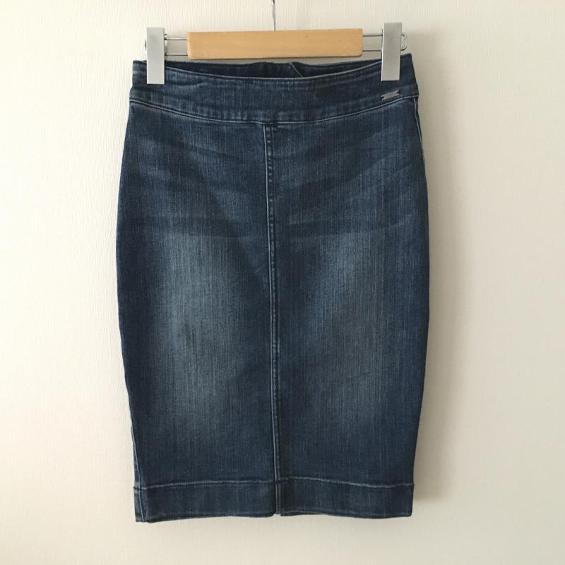アルマーニエクスチェンジ A/X ARMANIEXCHANGE スカート ひざ丈スカート 0 無地 インディゴ / インディゴ / レディース USED 古着 中古 10015488
