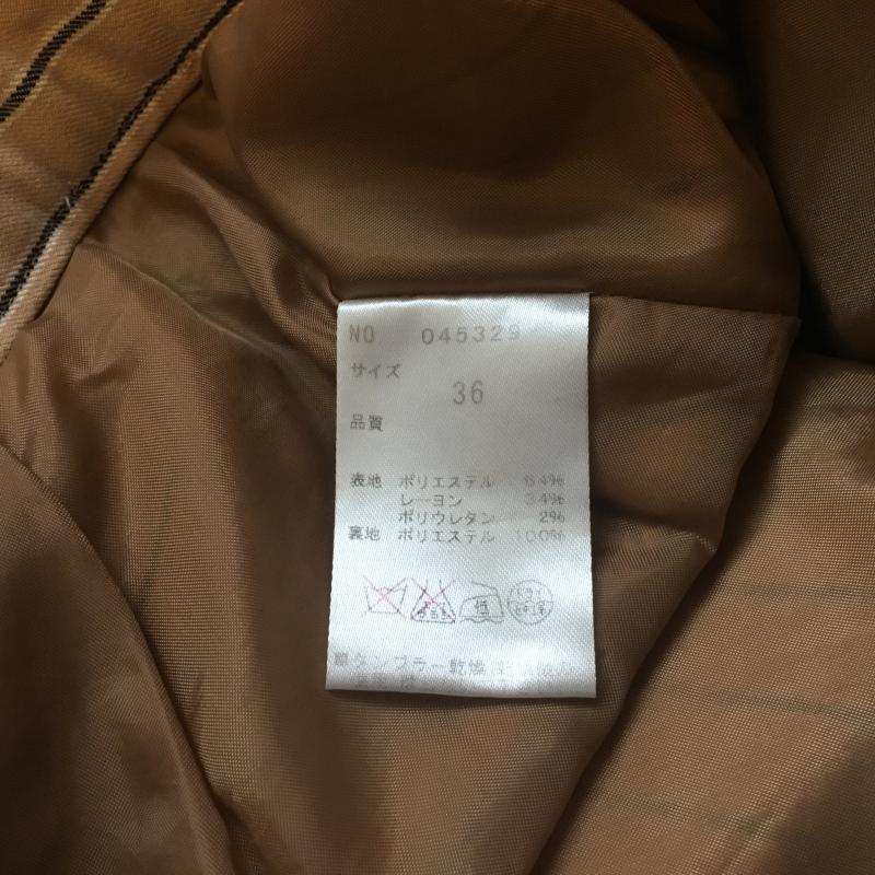 トランテアンソンドゥモード 31 Sons de mode パンツ キュロット 36 ストライプ X 総柄 ベージュ / ベージュ / X 紺 / ネイビー / レディース USED 古着 中古 10015537