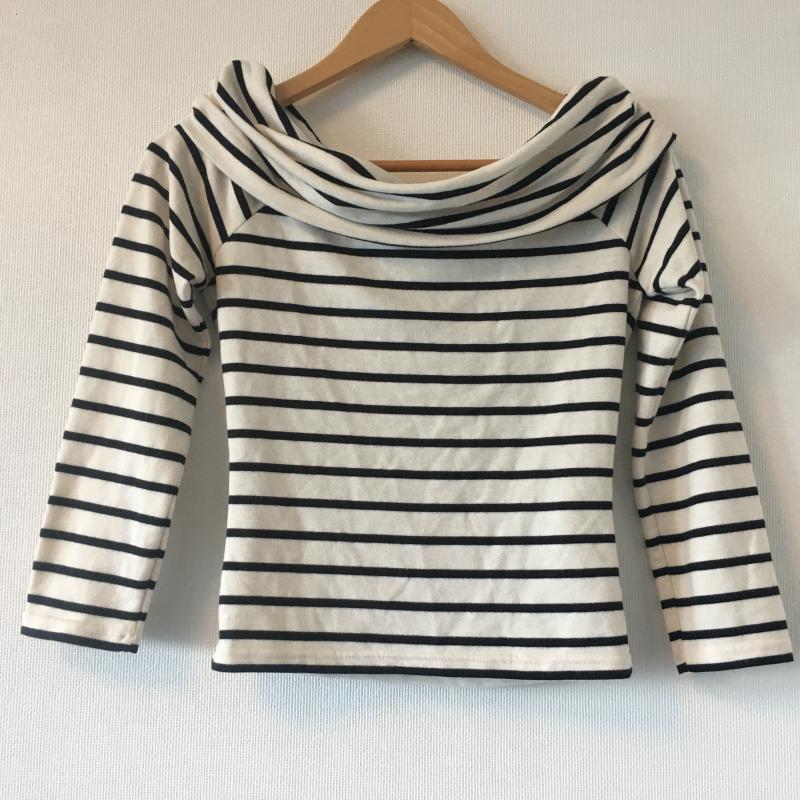 ジル バイ ジルスチュアート JILL by JILLSTUART カットソー 長袖 FREE ボーダー柄 白 / ホワイト / X 黒 / ブラック / レディース USED 古着 中古 10015547