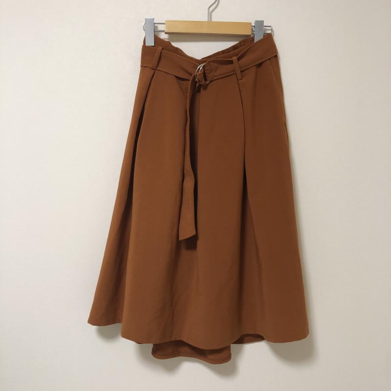ナノアンドコー nano&co スカート ロングスカート 38 無地 茶 / ブラウン / レディース USED 古着 中古 10015587