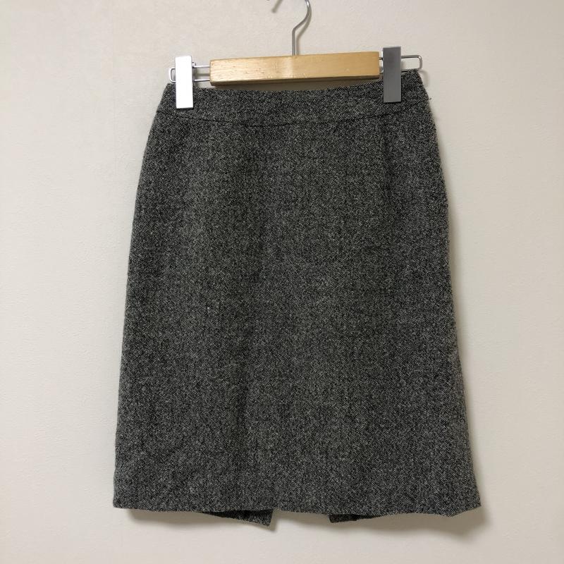 クイーンズコート QUEENS COURT スカート ひざ丈スカート 1 無地 灰 / グレー / レディース USED 古着 中古 10015589