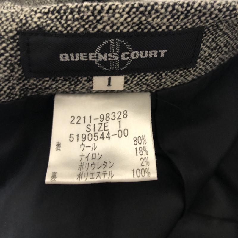 クイーンズコート QUEENS COURT スカート ひざ丈スカート 1 無地 灰 / グレー / レディース USED 古着 中古 10015589