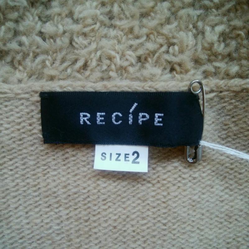 レシピ RECIPE カーディガン 長袖 2 無地 ベージュ / ベージュ / レディース USED 古着 中古 10015664