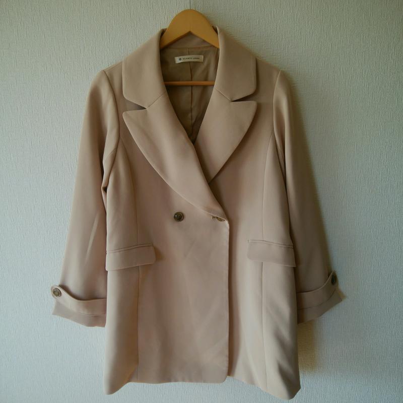 マジェスティックレゴン MAJESTIC LEGON ジャケット、上着 ジャケット、ブレザー S 無地 ベージュ / ベージュ / レディース USED 古着 中古 10015689